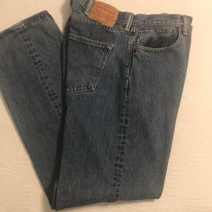 Levis 501 Men's 38x34 Straight Leg 100% Cotton Denim Jeans Very Good Condition